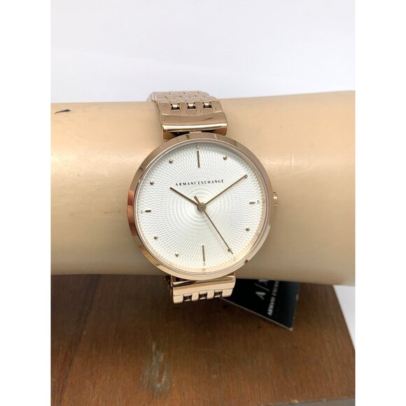 Armani Exchange Women's Watch AX5901 Quartz Rose Gold Stainless Steel 36mm - Picture 10 of 13